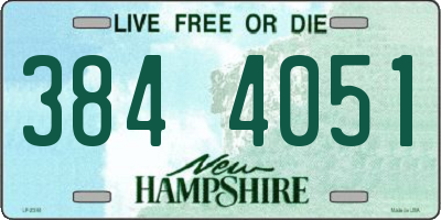 NH license plate 3844051