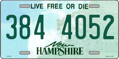 NH license plate 3844052