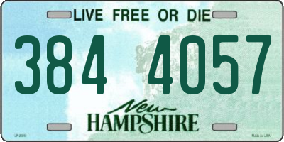 NH license plate 3844057
