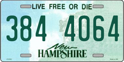 NH license plate 3844064