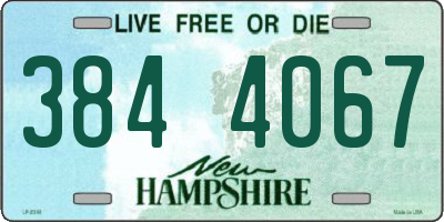 NH license plate 3844067