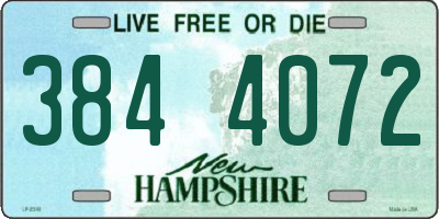 NH license plate 3844072