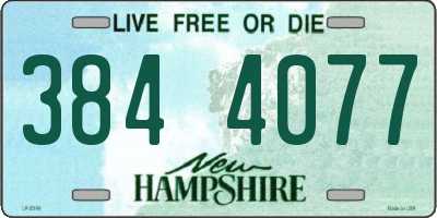 NH license plate 3844077