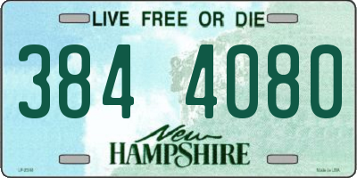 NH license plate 3844080
