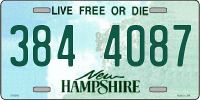 NH license plate 3844087