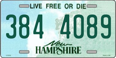 NH license plate 3844089