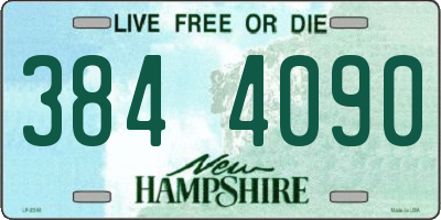 NH license plate 3844090