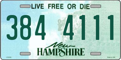 NH license plate 3844111