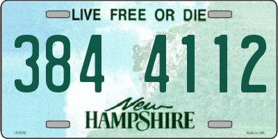 NH license plate 3844112