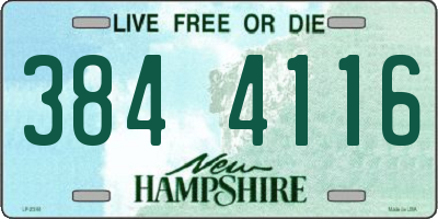NH license plate 3844116