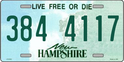 NH license plate 3844117