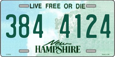 NH license plate 3844124