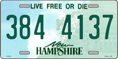 NH license plate 3844137