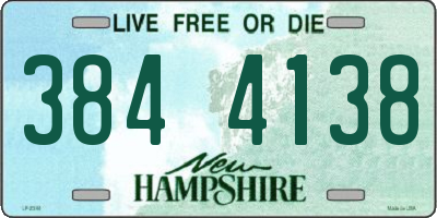 NH license plate 3844138
