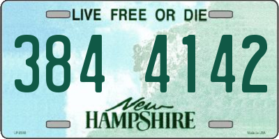 NH license plate 3844142