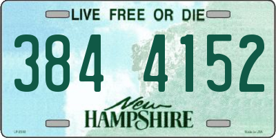 NH license plate 3844152