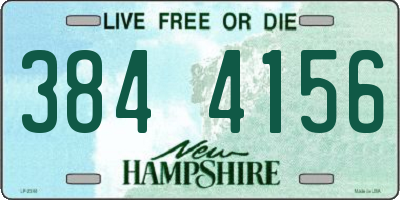 NH license plate 3844156