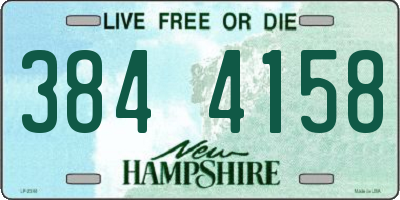 NH license plate 3844158