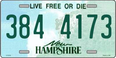 NH license plate 3844173
