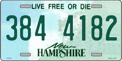 NH license plate 3844182