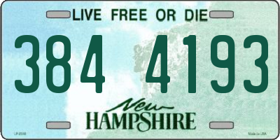NH license plate 3844193
