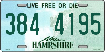 NH license plate 3844195
