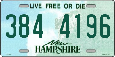 NH license plate 3844196