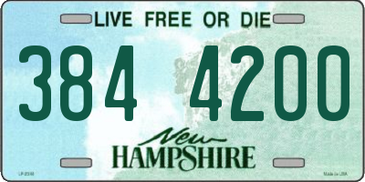 NH license plate 3844200