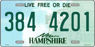 NH license plate 3844201