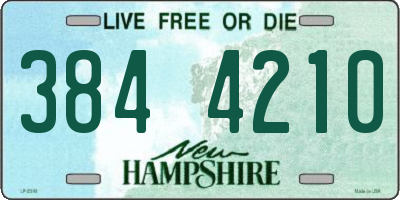 NH license plate 3844210
