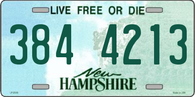 NH license plate 3844213