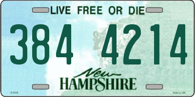 NH license plate 3844214