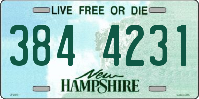 NH license plate 3844231