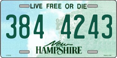 NH license plate 3844243