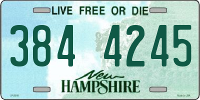 NH license plate 3844245