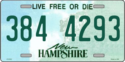 NH license plate 3844293