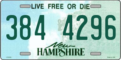 NH license plate 3844296