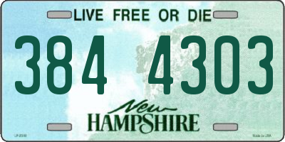 NH license plate 3844303