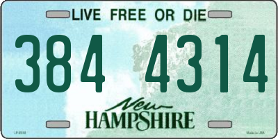 NH license plate 3844314