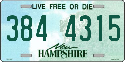 NH license plate 3844315