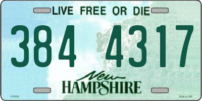 NH license plate 3844317