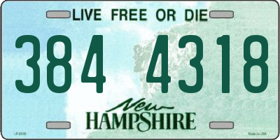 NH license plate 3844318
