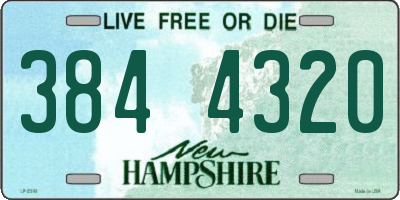 NH license plate 3844320