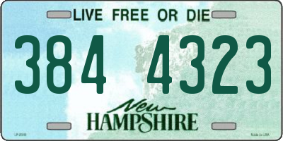 NH license plate 3844323