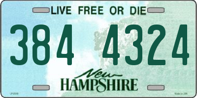 NH license plate 3844324