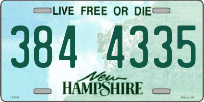NH license plate 3844335