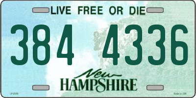 NH license plate 3844336