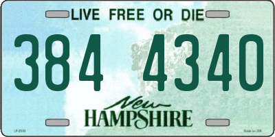 NH license plate 3844340