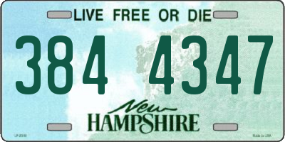 NH license plate 3844347