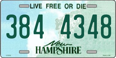 NH license plate 3844348
